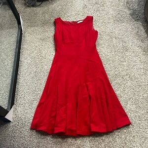 Red Calvin Klein dress